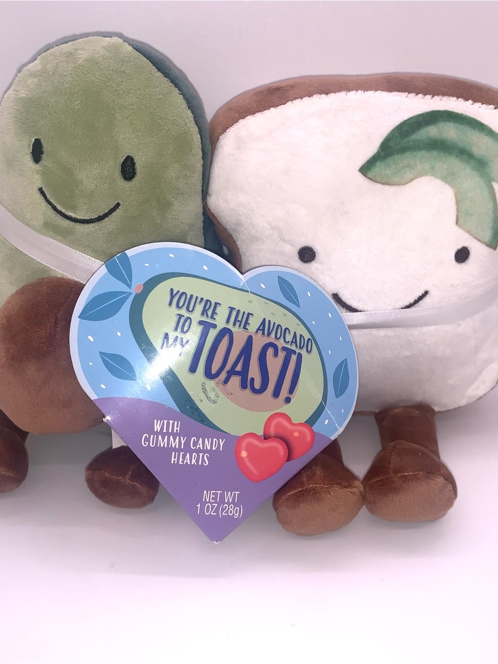 Frankford Valentine's Day Avocado Toast Date Night Plush Gift Set Couple Partner
